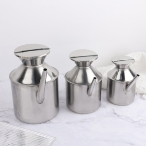 Bouteille à huile en acier inoxydable de qualité alimentaire avec bec verseur long et lisse, anti-fuite, pour huiles de cuisson en cuisine - Product Image 3