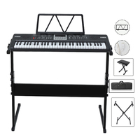 Órgano Electrónico de 61 Teclas para Niñas, Teclado Musical Portátil de Plástico, Juguete Instrumento Musical para Niños