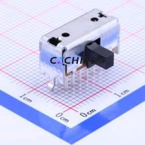 SSSF141000 Slide Switch Through hole Component (THT) Switch 4-Pole Double Throw Rectangle Pin Header PC Pin 13mm - Product Image 1