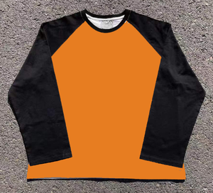 270gsm zwaargewicht heren raglan shirt met lange mouwen, custom print, lange mouw t-shirt heren, 100% katoen, unisex - Product Image 1