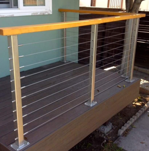 Barandilla <span class=keywords><strong>de</strong></span> cable interior ST con pasamanos <span class=keywords><strong>de</strong></span> <span class=keywords><strong>madera</strong></span> | Postes <span class=keywords><strong>de</strong></span> acero negro y riel <span class=keywords><strong>de</strong></span> cable <span class=keywords><strong>de</strong></span> acero inoxidable para escaleras y aterrizajes - Product Image 3