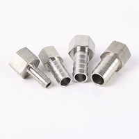Raccord de tuyau en acier inoxydable 304 femelle BSP 1/8\" 1/2\" 1/4\" filetage pagoda, embout de tuyau, connecteur de queue de tuyau 6mm-16mm international