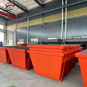 Rollo superior abierto apilable de 20 yardas, contenedor rodante, pieza de camión, papelera de metal de desecho - Product Image 3