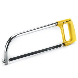 12"functional Adjustable Stainless Round Steel Tube Frame Wood Cutting Hand Hacksaw Frame Garden Saw