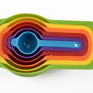 Food Grade <b>Measuring</b> <b>Spoons</b> Set 6 Piece Graduated Markings Baking Tools PP Plastic Modern Style Colorful Design - Product Image 2