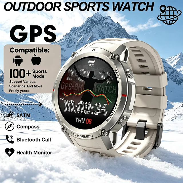 2026 DM59 GPS Smart Watch 1.43Inch AMOLED Touch Screen Offline Map 50M Waterproof Heart Rate Sports Relojes Smartwatch per uomo