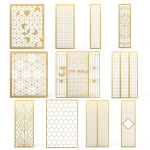 Paravent de séparation de pièce en acier inoxydable étanche, écran décoratif mural et de plafond en métal soudé, durable et au design personnalisable - Product Image 3