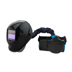 Helm las dengan Respirator pemurni udara, helm las penggelap otomatis