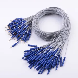 Ensemble de câbles d'électrode codés par couleur bleue à haute conductivité