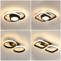 Plafonnier LED Éclairage intérieur pour couloir Balcon Noir Blanc 20W 22W 32W 36W pour chambre à coucher salon 110-220V CE AC