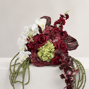EG-NB2-2 2027 Nuova Tendenza Centrotavola di Lusso per Matrimoni, Sfera Floreale Verde con Ortensie Bordeaux per Decorazione di Tavoli, Sale Banchetti ed Eventi - Product Image 4