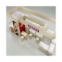 Cosmétique Led Verrouillable Aluminium Circulaire Bois Optique Cabinet Vitrine Bijoux Comptoir Stands Tiroirs LED Bande Lumineuse