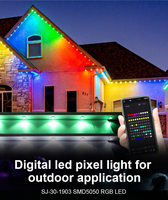 SHIJI DC12V 0,72 W 30mm Diámetro Pista 3PCs SMD 5050 RGB Permanente Navidad Pixel Led Luces de punto