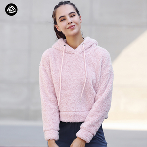 Veste pelucheuse manteau polaire à capuche pour femmes, chandail long, vêtement d'extérieur confortable, collection - Product Image 4