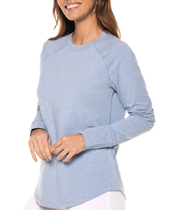 T-<span class=keywords><strong>shirt</strong></span> à manches longues avec trous pour les pouces et ourlet incurvé pour femmes à manches longues et coupe ajustée - Product Image 5