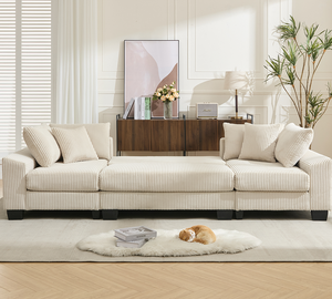 114" <b>Sleeper</b> <b>Sofa</b>,U Shaped <b>Sofa</b> , Pull Out <b>Bed</b>,Convertible Oversize 2 in 1 <b>Sleeper</b> <b>Sofa</b> - Product Image 3