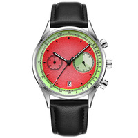 Montre-bracelet à quartz pour homme avec logo personnalisé, cadran couleur aubergine, bracelet en cuir, vente en gros, OEM, designer, date, mode, cadeau pour homme