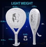 Raqueta de Pádel de Alto Rendimiento CASTON Sports PR670/660, Forma de Diamante, Fibra de Carbono, Núcleo de Espuma EVA Duradera
