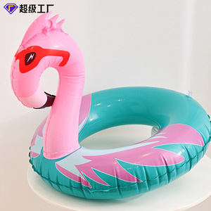 ห่วงยางว่ายน้ำซุปเปอร์แฟคตอรี่ ฟลามิงโก้ ขนาด 70 ซม. 90 ซม. สำหรับเด็กและผู้ใหญ่ กีฬาทางน้ำ - Product Image 4