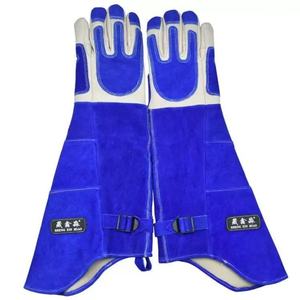 Guantes Protectores Largos de Cuero Vacuno de 18 Pulgadas, Resistentes a Mordeduras y Arañazos, para Manipulación de Gatos - Product Image 2