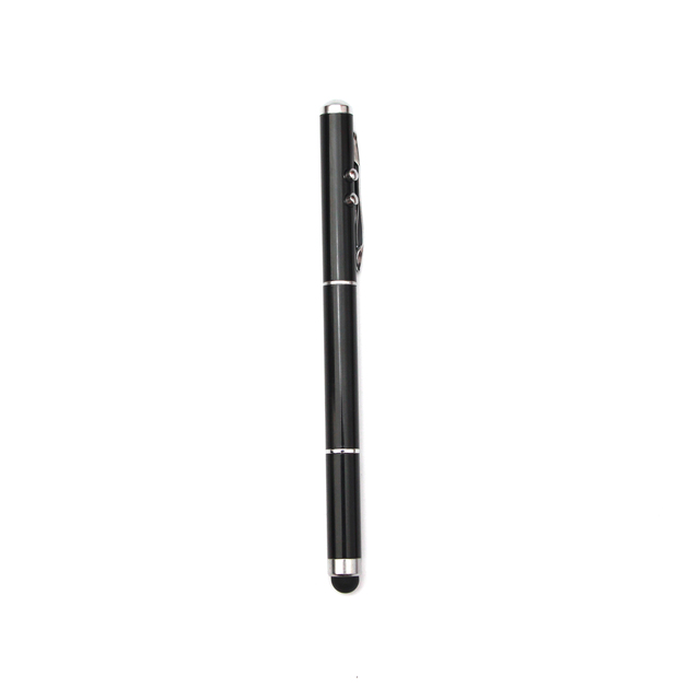 Multifunctional LED Pointer Ballpoint Pen Black Metal Red Laser Light 1.0 mm 20-Day Promotion Gift JBP HMP-P109 Poly
