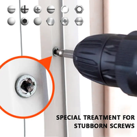 Extracteur de boulons Lot de 6 extracteurs de vis endommagés en spirale adaptés pour enlever facilement les boulons cassés, les vis dénudées et les vis minuscules