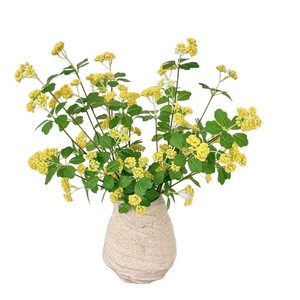 Fleur artificielle en mousse Yasunobu en forme de grain de riz, branche unique, jaune, blanc, violet, rose, décoration d'intérieur, ornement de salon - Product Image 4