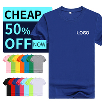 Kledingfabriek Groothandel TC Stof Katoen Polyester O-hals T-shirts Heren Crew Neck T-shirts