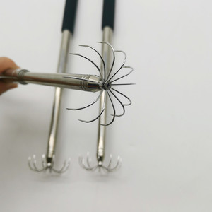 Vente en gros <span class=keywords><strong>mini</strong></span> rallonge télescopique en acier inoxydable avec crochets pour la pêche au poulpe - Product Image 1