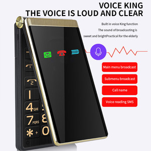 Nouveau <span class=keywords><strong>téléphone</strong></span> portable pliable à double écran 4G GSM avec lampe de poche, facile à utiliser, double SIM, liste noire, numérotation rapide, SOS, pour personnes âgées - Product Image 6