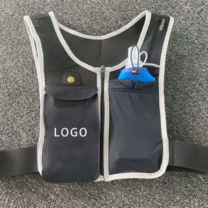 Adjustable Waistband Breathable Material Chest Pack Gear Phone Holder Zip Reflective <b>Running</b> Vests <b>with</b> Bottle for <b>Running</b> - Product Image 3