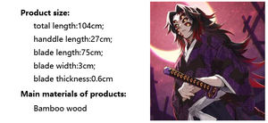 Épées de Cosplay de dessin animé Demon Slayer <span class=keywords><strong>Kokushibou</strong></span> Tsugikuni mikikatsu Offres Spéciales - Product Image 4