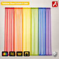 Voilage Transparent Arc-en-ciel 6 Couleurs en Terylène – Panneaux pour Décoration de Mariage et Fêtes – Vente en Gros Direct Usine