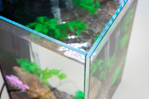 Relaxlines sang trọng sinh thái máy tính để bàn Aquarium thủy tinh nhỏ cá bể nuôi <span class=keywords><strong>LED</strong></span> ánh sáng nước-miễn phí thiết kế 5 Wát hộp điện đóng gói - Product Image 2