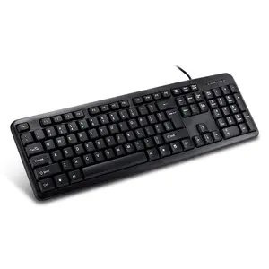 KB8236 यूएसबी वायर्ड कीबोर्ड 104 के लिए कुंजी पोर्टेबल कार्यालय गेमिंग चॉकलेट कीबोर्ड लैपटॉप/पीसी काले