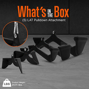 Lot de 5 accessoires de <span class=keywords><strong>musculation</strong></span> avec <span class=keywords><strong>poignée</strong></span> intégrée à traction arrière, <span class=keywords><strong>poulie</strong></span> haute et basse, barre d'attache pour traction, <span class=keywords><strong>poignée</strong></span> Mag Grip antidérapante - Product Image 5