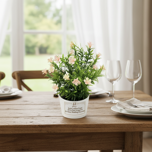 Composizione di Fiori Artificiali in Seta, 12 Pezzi, Bouquet Rosa Realistico per Decorazioni Casa e Matrimonio - Product Image 5