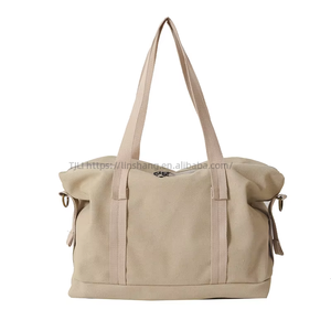 Cross-Border Korean-Style Solid Color Canvas Women's Zipper New Style Simple Underarm Shoulder Tote <b>Bag</b> Tanjing - Product Image 5