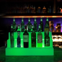 Éclairage LED Présentoir à vin Bar Présentoir à bouteilles Design autoportant pour la maison Salon Espace divertissement Meubles de maison