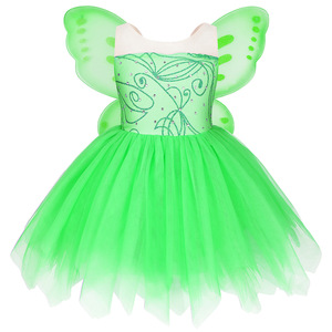 Noël Cosplay fantaisie fête filles princesse inspiré fée clochette robe Halloween fée papillon grenouille <span class=keywords><strong>Tiana</strong></span> Costumes - Product Image 2