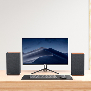 Enceinte bibliothèque 2.0 60W RMS en tissu pour système home cinéma avec capacité DSP, modes Musique, Film, Dialogue et connexions multiples - Product Image 1