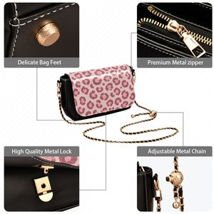 Bolso Bandolera de Piel Sintética con Estampado Floral y Solapa Personalizado para Mujer, Bolso de Hombro con Cadena, Venta al por Mayor OEM - Product Image 4