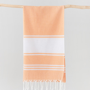 Serviette de plage turque 100% coton, légère, sans sable, avec pompons, type Fouta, Pestemal, <span class=keywords><strong>Hammam</strong></span> - Product Image 2