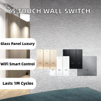 Interrupteur mural tactile à contact sec, panneau en verre mat, interrupteur intelligent Zigbee pour hôtel, automatisation de la maison intelligente
