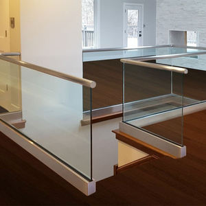 Balustrade en verre avec canal de base en <span class=keywords><strong>U</strong></span> en acier inoxydable et aluminium - Product Image 5