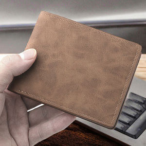 Cartera corta informal de cuero PU para hombre con cierre abierto Identificación de múltiples ranuras y tarjetero Material de forro Poliéster - Product Image 3