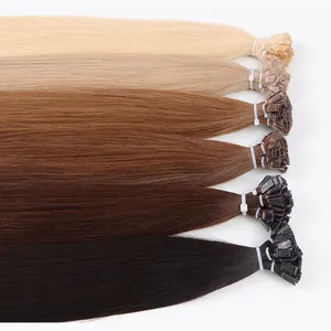 Wholesale Double Drawn Human hair extensions Pre-bonded Keratin hair Extensions Flat Tip Hair