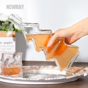 Bouteille à liqueur <span class=keywords><strong>en</strong></span> <span class=keywords><strong>verre</strong></span> transparent NEWRAY personnalisée de <span class=keywords><strong>50</strong></span> <span class=keywords><strong>cl</strong></span>, bouteille de boisson, bouteille <span class=keywords><strong>en</strong></span> forme de sapin de Noël pour boisson aux fruits frais avec bouchon <span class=keywords><strong>en</strong></span> bois - Product Image 5