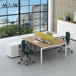 สินค้าใหม่เฟอร์นิเจอร์โต๊ะออกแบบพื้นที่ทำงาน2คนเวิร์กสเตชันสำนักงาน