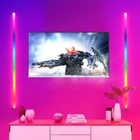 Barras de luz LED para pared, DIY Tuya aplicación inteligente, para juegos, control remoto, sincronización de música para dormitorio, decoración del hogar, lámpara de pared inteligente RGBIC